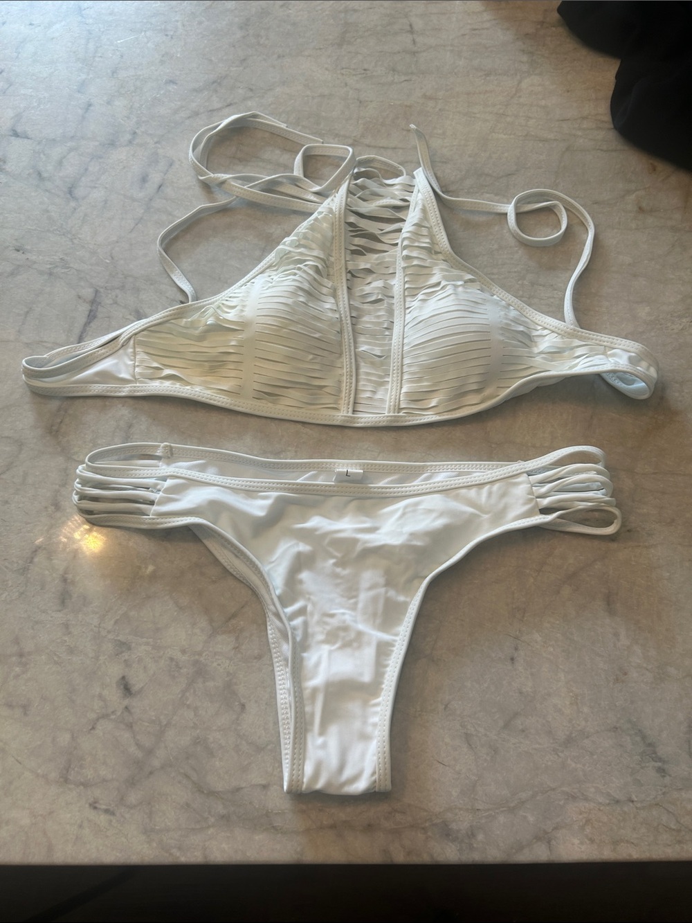 NWOT White Strappy Women’s Bikini Set